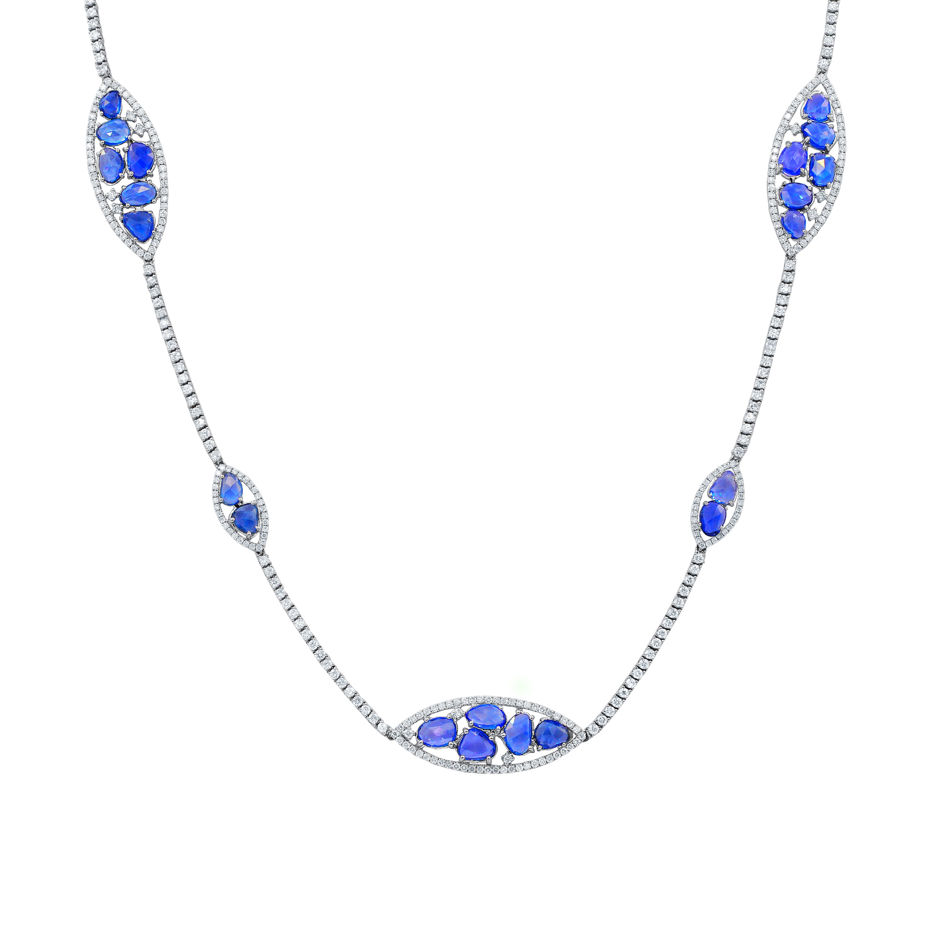 Sapphire Diamond By The Yard Necklace
