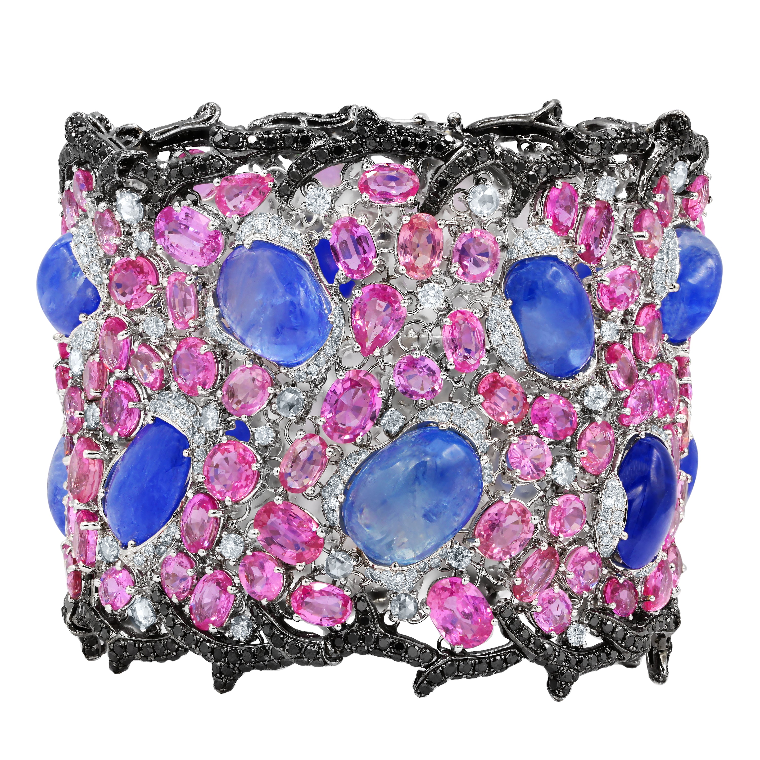 Colored Sapphire Diamond Bracelet